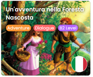 An example of an Italian story in the app.